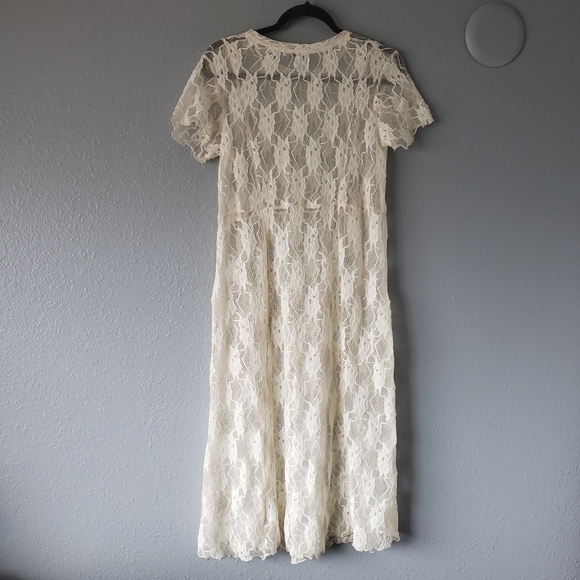 ZARA off white lace midi dress - Picture 2 of 4